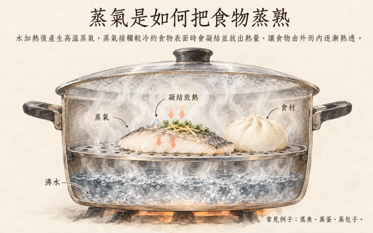 蒸氣如何把食材蒸熟?
