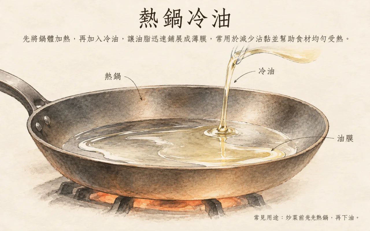 熱鍋冷油