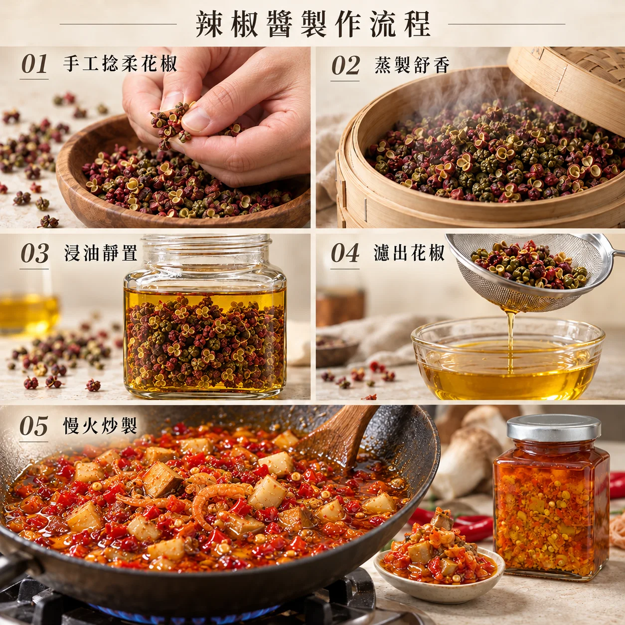 知日手作辣椒醬近 48 小時製程